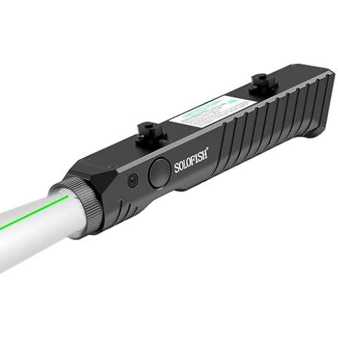 SOLOFISH 1450 Lumens MLOK Mount Tactical Flashlight with Green Laser Sight, Magnetic Rechargeable Laser Light Combo Compatible with MLok Rail Cover