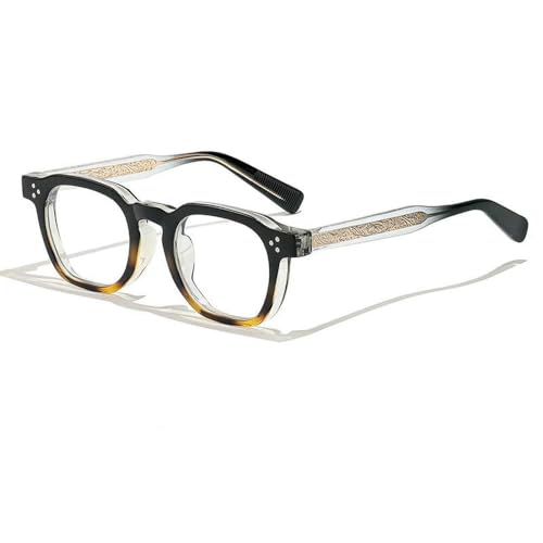 Gafas de luz cuadradas planas unisex con montura retro para ordenador y lectura