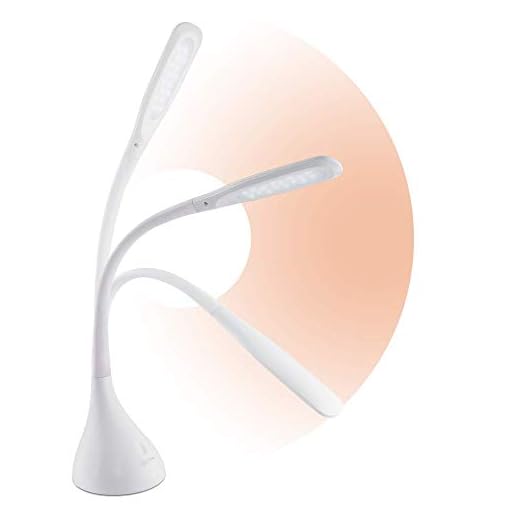 OttLite A30009-FFP Creative Curves LED Desk Lamp, White - Image 3