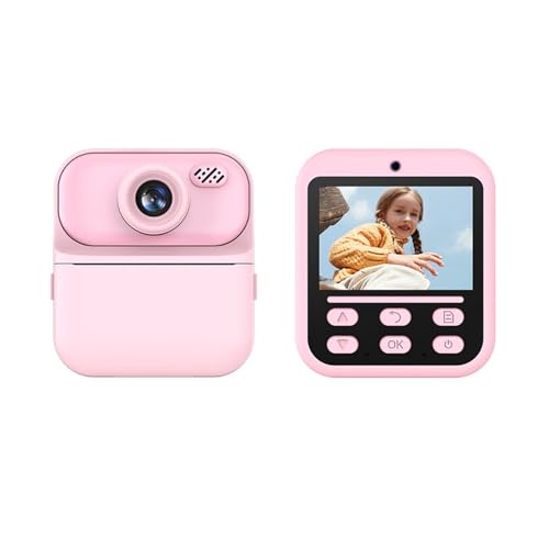 Appareil photo numérique HD rose rechargeable USB écran portable enfant