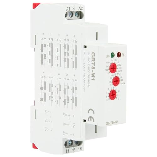 Relais Temporisé AC220V Relais Temporisé AC Multifonctionnel GRT8-M1 Horloge Modulaire Monté sur Rail Din 35mm
