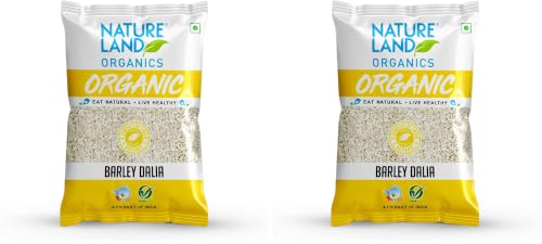 Image of Natureland Organics Barley Dalia 500 Gm - Organic Dalia (Pack of 2)
