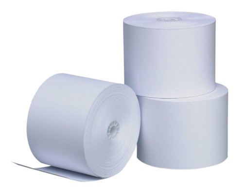 PM Company Perfection One Ply Blended Bond Paper Rolls, 3 X 165 Feet, White, 50 Rolls Per Carton (07927)
