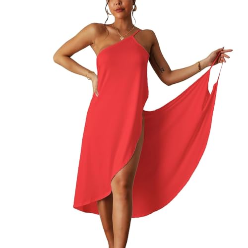 Wrap Dress Cover Up, Womens Cover Ups Beach Spaghetti Strap Sarongs Beach Backless Wrap Midi Dresses