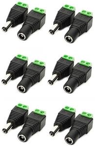 DC Power Jack Adapter, 5.5x2.5mm Female to Screw Terminal, CCTV Camera LED Strip Connector, 12 Pack-image-24