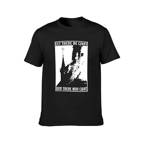 Photo de Men's Satan Devil Burn Local Church Let There Be Light Mens Casual Cotton Unisex Tees Tops T-Shirts Black XXL