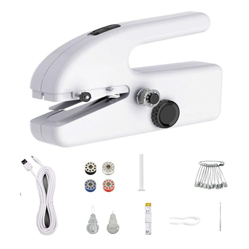 Tainrunse Usb Oplaadbare Naaimachine Compacte Naaimachine Draagbare Handheld Elektrische Naaimachine voor Diy Kleding Stoffen Wit - Image 5
