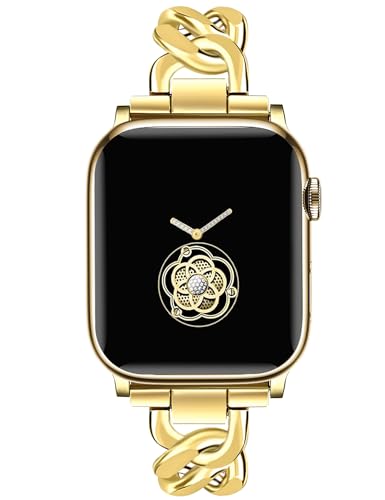 Bracelet montre Newlibery en métal haut de gamme pour Apple Watch femme