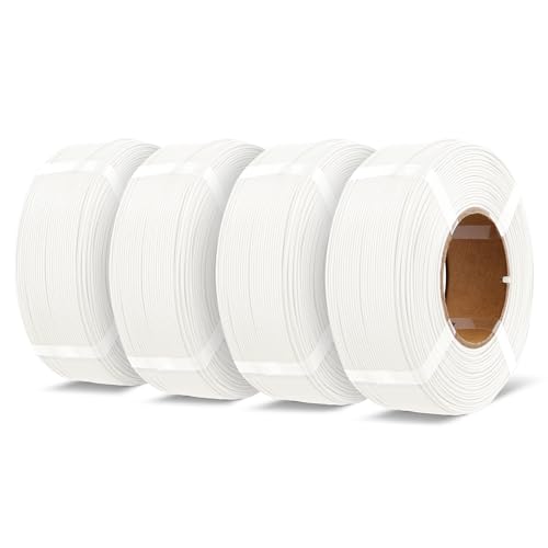 Filament PLA+ sans bobine OVERTURE 1.75mm blanc recharge 4x1kg pour impression 3D