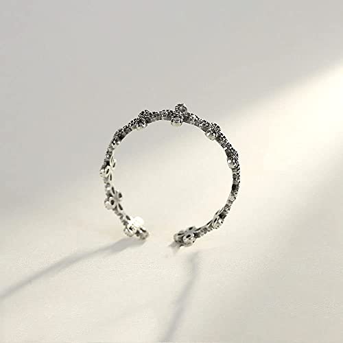 Bague de doigt ouvert diamant ajustable contre les erreurs de taille