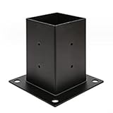 1 soporte de pérgola de 4 x 4 pulgadas, soportes de base de poste, anclaje de poste de valla de 10 x 10 x 15 cm para cubierta y pérgola, soporte de poste de valla/base de soporte