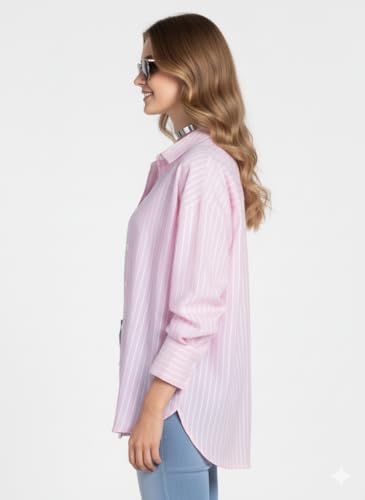 Image of Striped Shirt for Woman | Shirt for Woman | Oxford Shirt | Cotton Blend