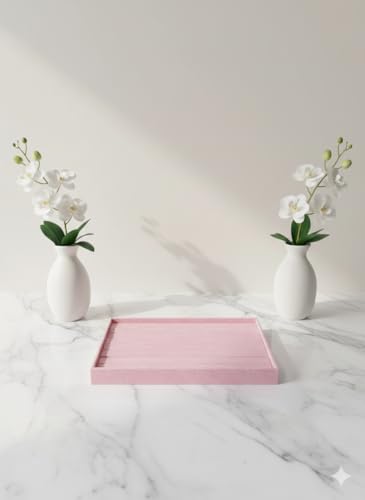 Image of Velvet Jewellery Drawer Organizer Stackable Tray in Pink for Ring Storage