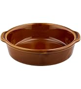 三陶(Santo) 萬古焼 オーブン対応 グラタン皿 ココット 丸型 アメ 直径約16cm 食器 陶器 電子レンジ対応 日本製 17220