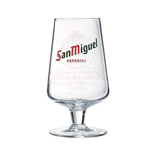 Officiell äkta San Miguel 295 ml halvt pint ölglas, bra för hem, bar användning eller till och med en gåva