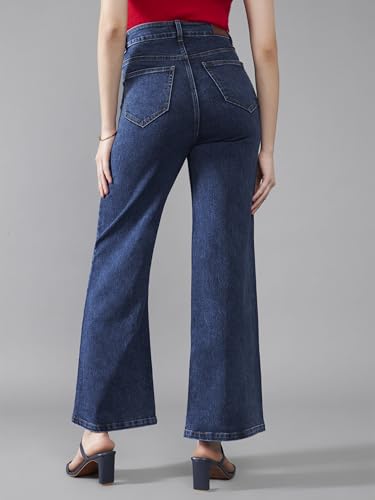 Image of Dolce Crudo Boot Cut High Rise Cropped Jeans for Women