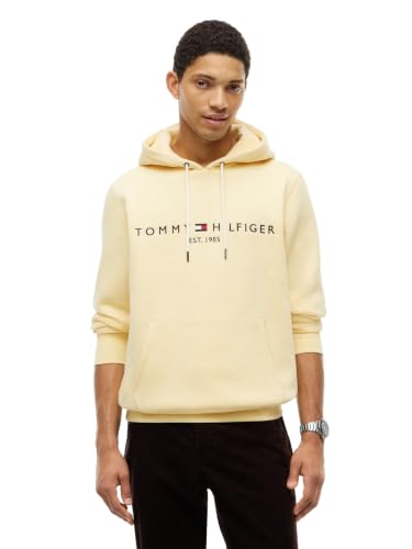 Image of Tommy Hilfiger Men's Medium Weight Fleece Hoodie Sweatshirt With Embroidered Logo, Also Available in Big & Tall