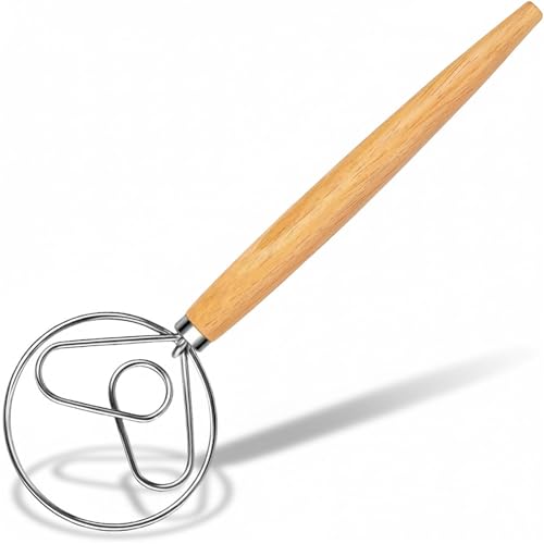 Maxjoy Danish Dough Whisk Stainless Steel with...