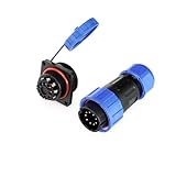 ZBLZGP TY24 9-poliger wasserdichter Luftfahrtstecker, lötfreie Schraubverbindung, Schraubcrimp, Stecker/Buchse mit wasserdichter Kappe, Schnellkupplung