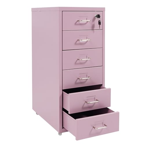 Ynomdusa 6 Drawers File Cabinet, Vertical Filing Storage Cabinets with