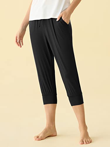 Latuza Women's Viscose Jogger Capri Pajama Lounge Pants2