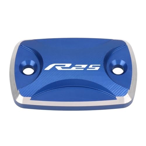 オートバイCNCフロントブレーキフルードリザーバーオイルカップキャップマスターシリンダーカバーYZF-R3 YZFR-25 YZFR3 YZFR25と互換性あり(R25 Blue)