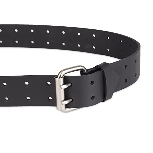 Dickies Men's Leather Two Hole Double Prong Bridle Belt, Large, Black4