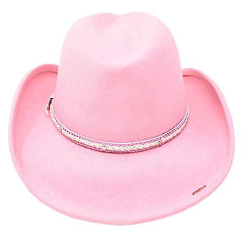Bullhide Kids' Collection Girls' Baby Jane Premium Wool Western Cowboy Hat, Pink4