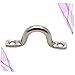 BESPORTBLE 15pcs Stainless Steel U-Shaped Boat Eye Straps Sturdy Saddle Clips for Kayak and Marine Use for Deck Rigging and Eye Loop Applications