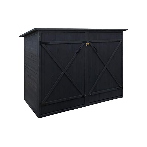 Mendler 1er-Fahrradgarage HWC-H60, Fahrradbox Geräteschuppen Gerätehaus, abschließbar 152x184x98cm - anthrazit