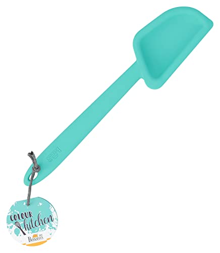 Birkmann, Colour Kitchen, Teiglöffel aus Silikon mit Metallkern, formstabil und flexibel, BPA-frei, hitzebeständig bis 230 °C, spülmaschinengeeignet, türkis, 29 x 6,5 cm, 422582