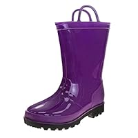 Josmo Boy's Unisex Kids Fun Colors Outdoor Rain Boot, Intense Purple, 13 Little
