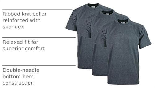 Image of Pro Club Men's 3-Pack Heavyweight Cotton Short Sleeve Crew Neck T-Shirt