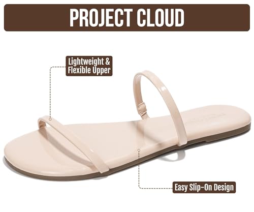 Image of Project Cloud Summer Sandals for Women with Memory Foam Insole (Transition) | Memory Foam Insole; Beach Flip Flops; Non-Slip Sole; Lightweight Double Straps; Summer Sandals for Women; Everyday Comfort