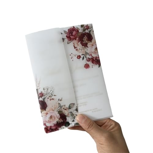 Vellum Wrap pour Invitation 5x7 | 50 Vestes Translucides pour Faire-part de Mariage Color4