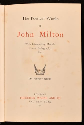 The Poetical Works of John Milton [German] B0016M6MPI Book Cover