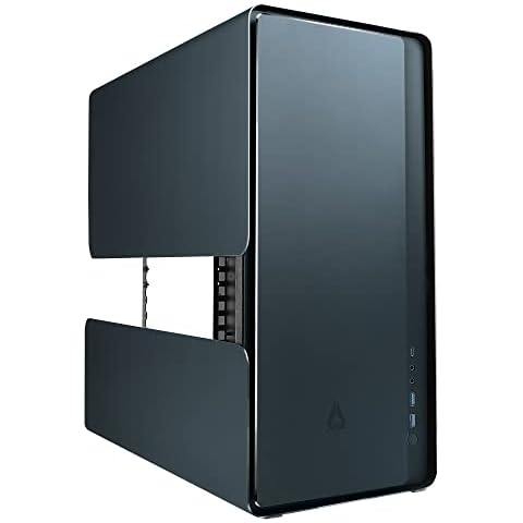 AZZA CAST PC Case - ATX Mid-Tower with Aluminum Wings, Mesh & Plate Front Panels, Open Chassis with Detachable Frame & Customizable Exterior, 360mm Radiator Support, 120mm ARGB Rear Fan - Black Cover