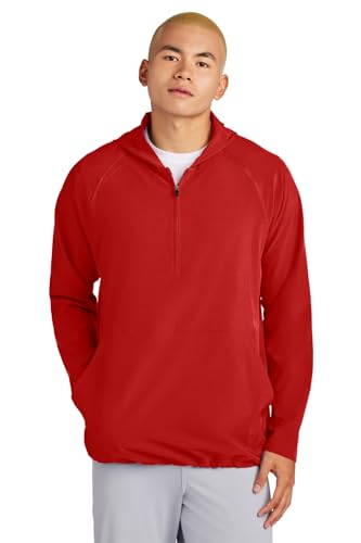 SPORT-TEK Unisex Repeat Half Zip Long Sleeve Hooded Jacket
