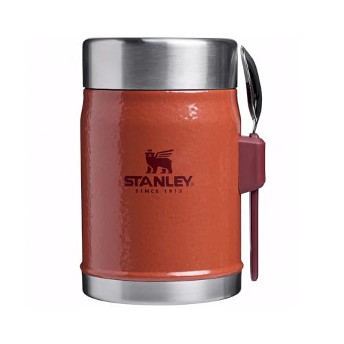 Stanley-Classic-Legendary-14OZ-Thermal-Food-Jar-Spork-Hammertone-Clay Stanley Classic Legendary 14OZ Thermal Food Jar + Spork - Hammertone Clay - Image 1
