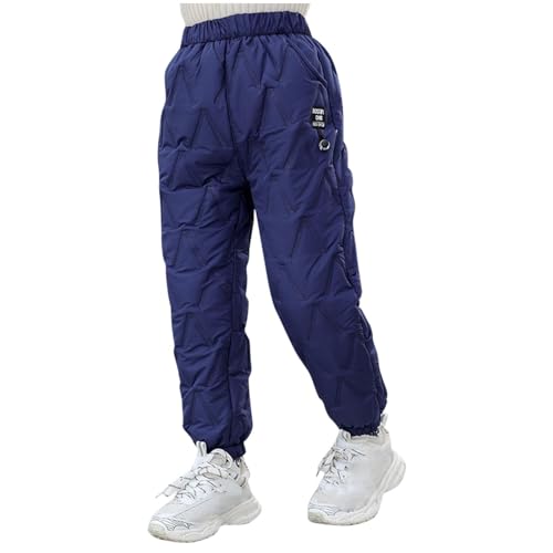 Boys' Down Pants Winter Warm Snow Pants Waterproof Thick Elastic