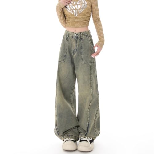Women's Japanese Retro Casual Bottom Jeans Vintage Baggy Wide Leg Denim Jeans Harajuku Aesthetic Y2K Loose Pants4