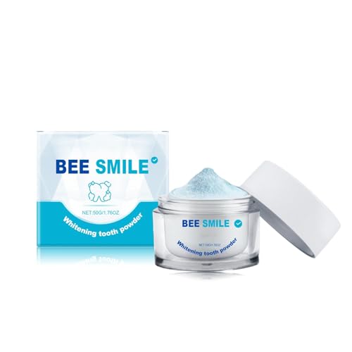 Polvo dental de menta para el cuidado de las encías, refresca el aliento caries y polvo HzN939 (azul cielo, 7,1 x 7,1 x 4,1 cm)