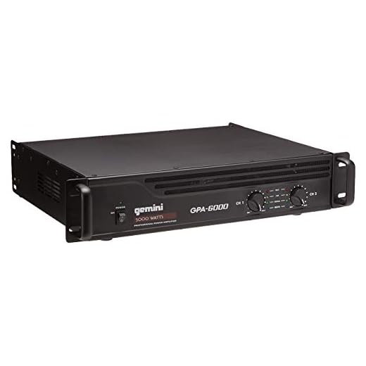 Gemini GPA-6000 5000W Professional DJ Power Amplifier