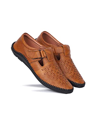 Image of AADI Men's Synthetic Leather Outdoor Casual Sandals & Floaters