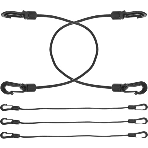 GETAJGHSD Cuerdas Elásticas para Kayak 4 Mm X 30 Cm Gancho Doble, 5 Piezas, Correas de Amarre Portátiles para Camping y Actividades al Aire Libre, Cuerda de Gancho Multiusos Resistente