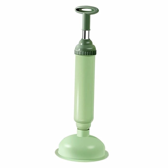 Toilet Cleaner Drain Dredger Pump Air High Pressure Plunger for Toilet, Bathroom, Sink, washroom, unblock with One Loose and One Push (Green)-image-15