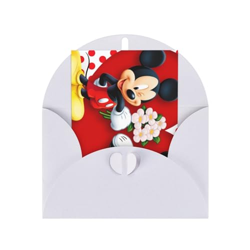 ミッキーマウス 誕生日グリーティングカード 学生用祝福ポストカード White