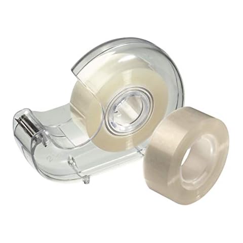 2 x 33m x 19mm Clear Adhesive Tape with Dispenser Cover