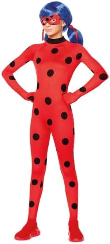 Spirit Halloween Miraculous Lady Bug Kids Jumpsuit Costume | Officially Licensed | Couple | TV and Movie