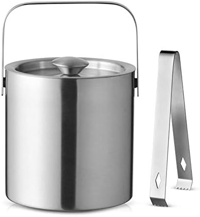 Kits de cubos de hielo, Con las pinzas de la tapa de la manija de la cocina de gran capacidad Coolers El acero inoxidable aisló el cubo de hielo cubo de hielo del recipiente redondo doble Tier para fi Kits de cubos de hielo, Con las pinzas de la tapa de la manija de la cocina de gran capacidad Coolers El acero inoxidable aisló el cubo de hielo cubo de hielo del recipiente redondo doble Tier para fi